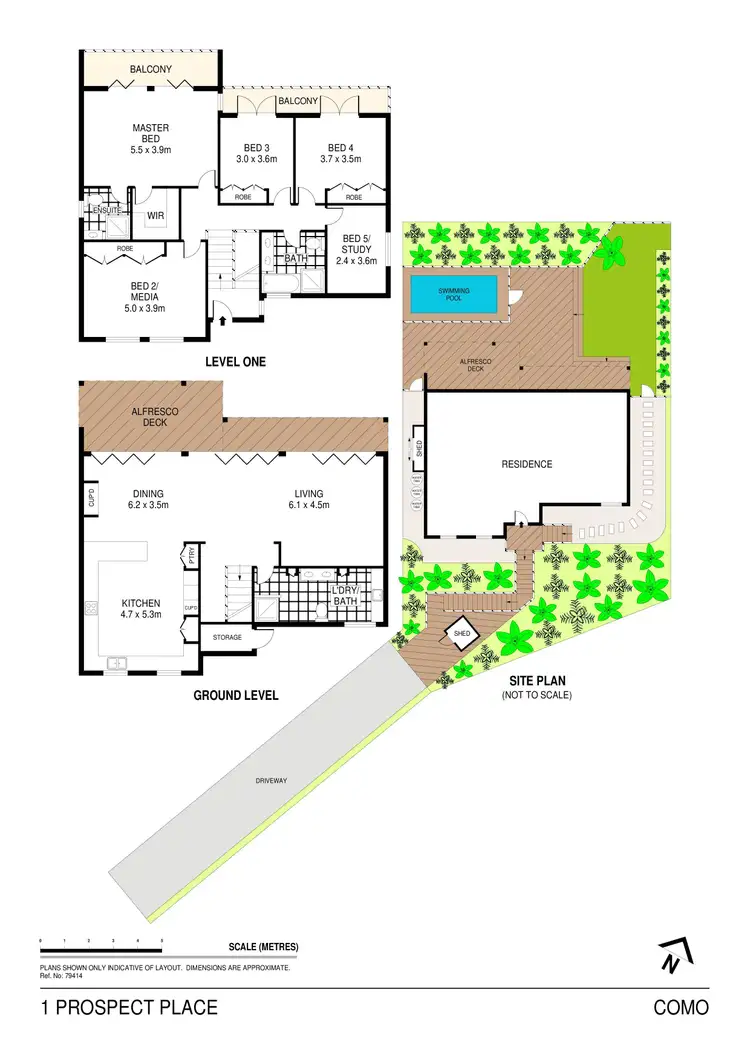 Floorplan of Homely house listing, 1 Prospect Place, Como NSW 2226