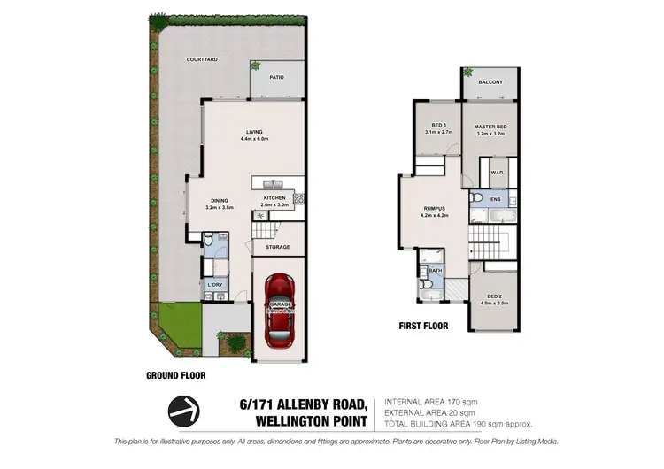 Floorplan of Homely townhouse listing, 6/171 Allenby Road, Wellington Point QLD 4160