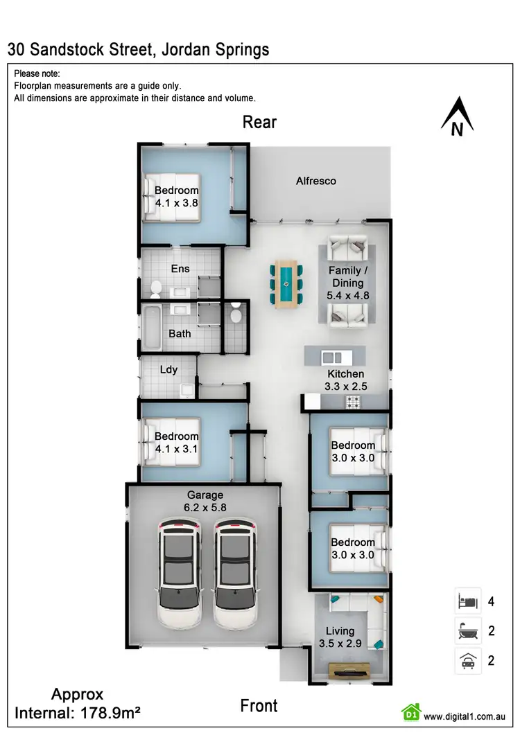 Floorplan of Homely house listing, 30 Sandstock Crescent, Jordan Springs NSW 2747