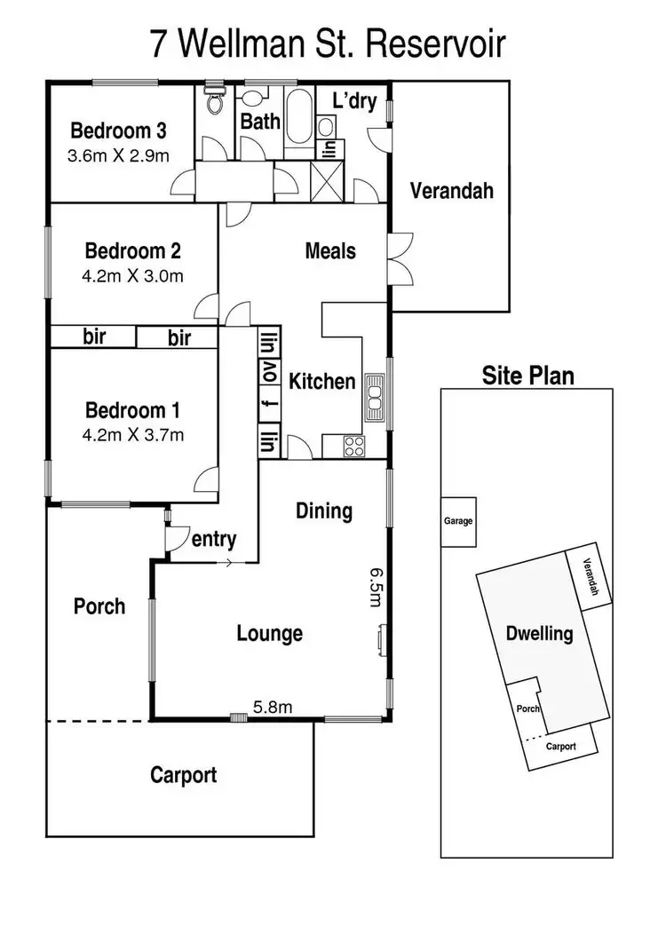 Floorplan of Homely house listing, 7 Wellman Street, Reservoir VIC 3073