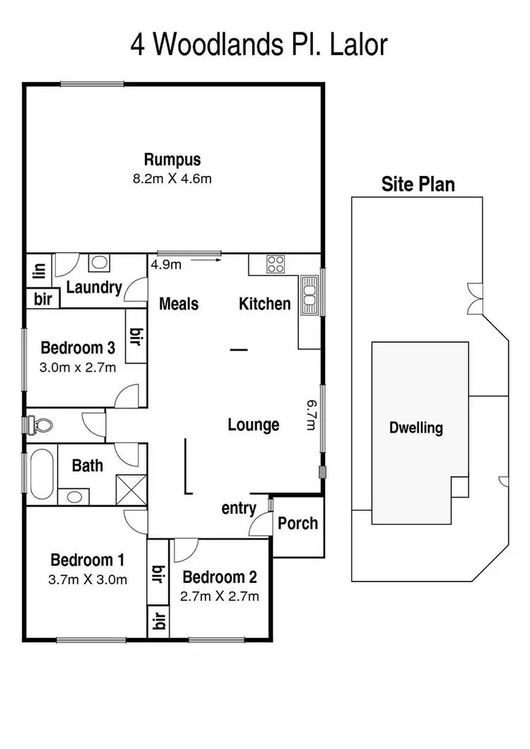 Floorplan of Homely house listing, 4 Woodlands Place, Lalor VIC 3075