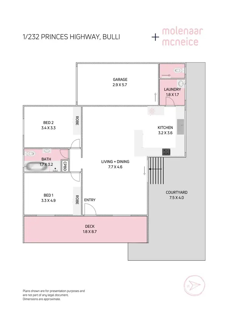 Floorplan of Homely villa listing, 1/232 Princes Highway, Bulli NSW 2516