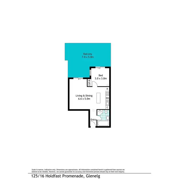 Floorplan of Homely apartment listing, 125/16 Holdfast Promenade, Glenelg SA 5045