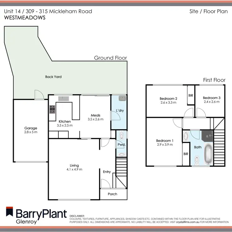 Floorplan of Homely townhouse listing, 14/309 Mickleham Road, Westmeadows VIC 3049