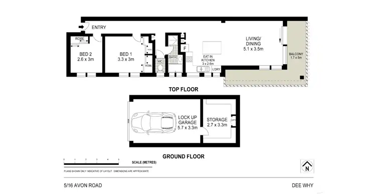 Floorplan of Homely apartment listing, 5/16 Avon Road, Dee Why NSW 2099
