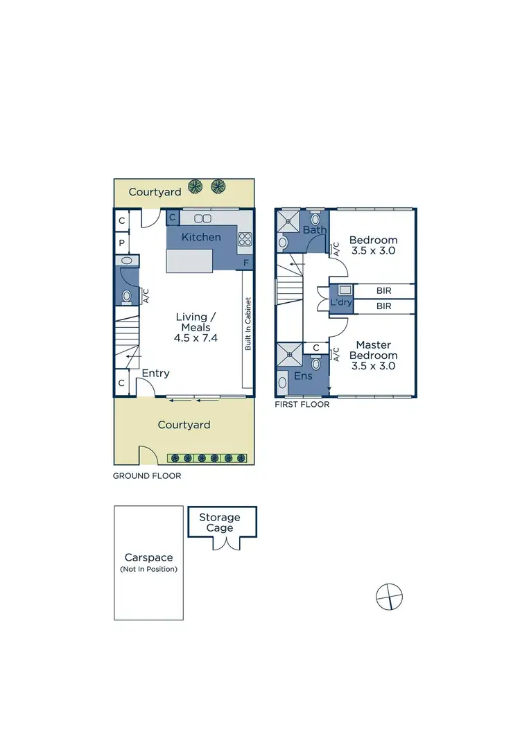 Floorplan of Homely townhouse listing, 7/285 Tooronga Road, Glen Iris VIC 3146