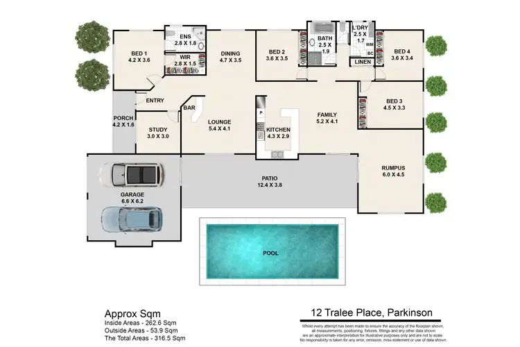 Floorplan of Homely house listing, 12 Tralee Place, Parkinson QLD 4115