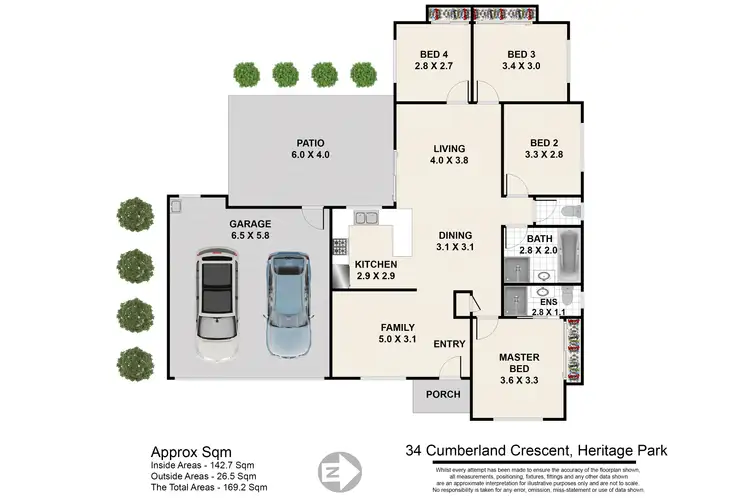 Floorplan of Homely house listing, 34 Cumberland Crescent, Heritage Park QLD 4118