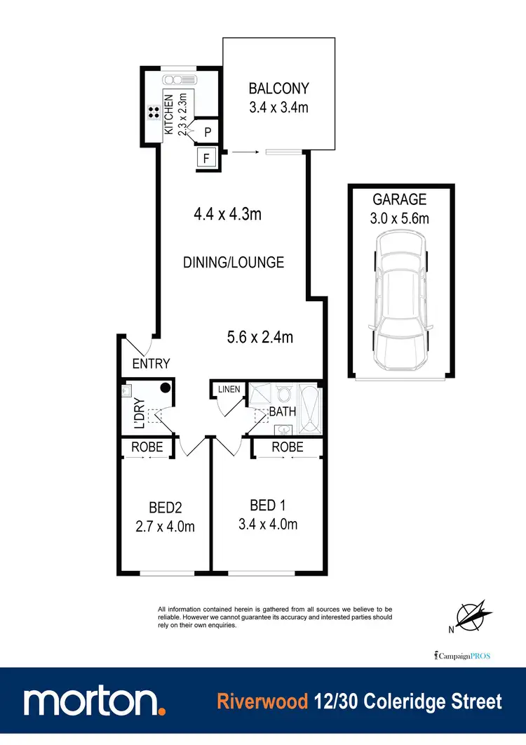 Floorplan of Homely apartment listing, 12/30 Coleridge Street, Riverwood NSW 2210