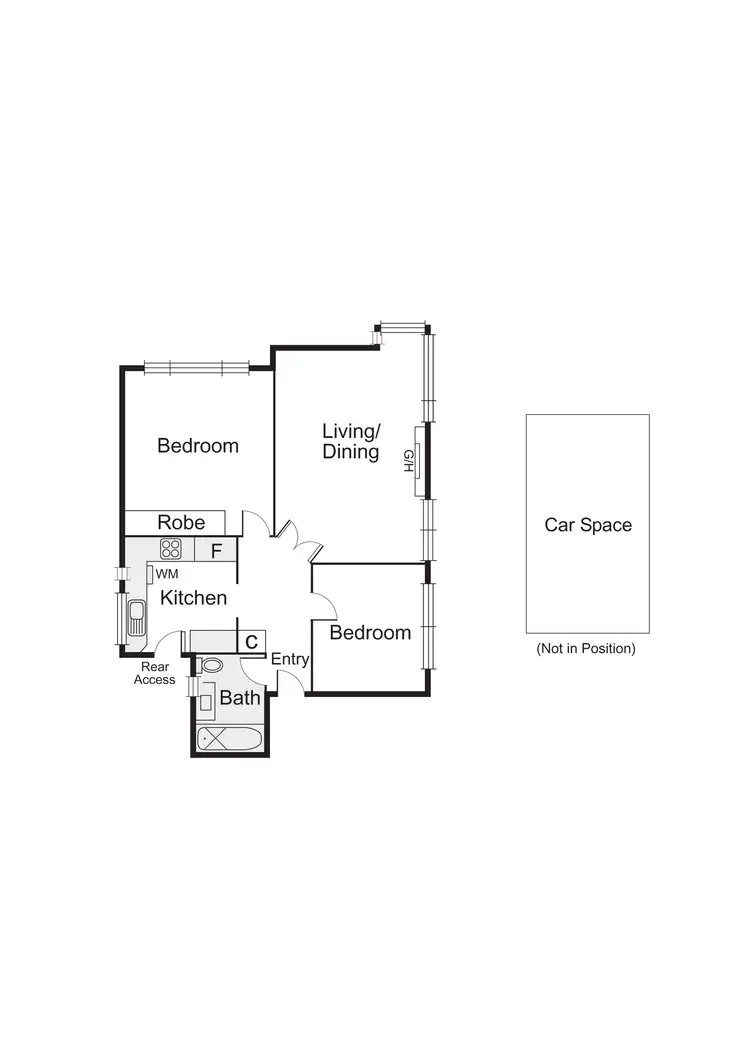 Floorplan of Homely apartment listing, 1/73 Marine Parade, Elwood VIC 3184
