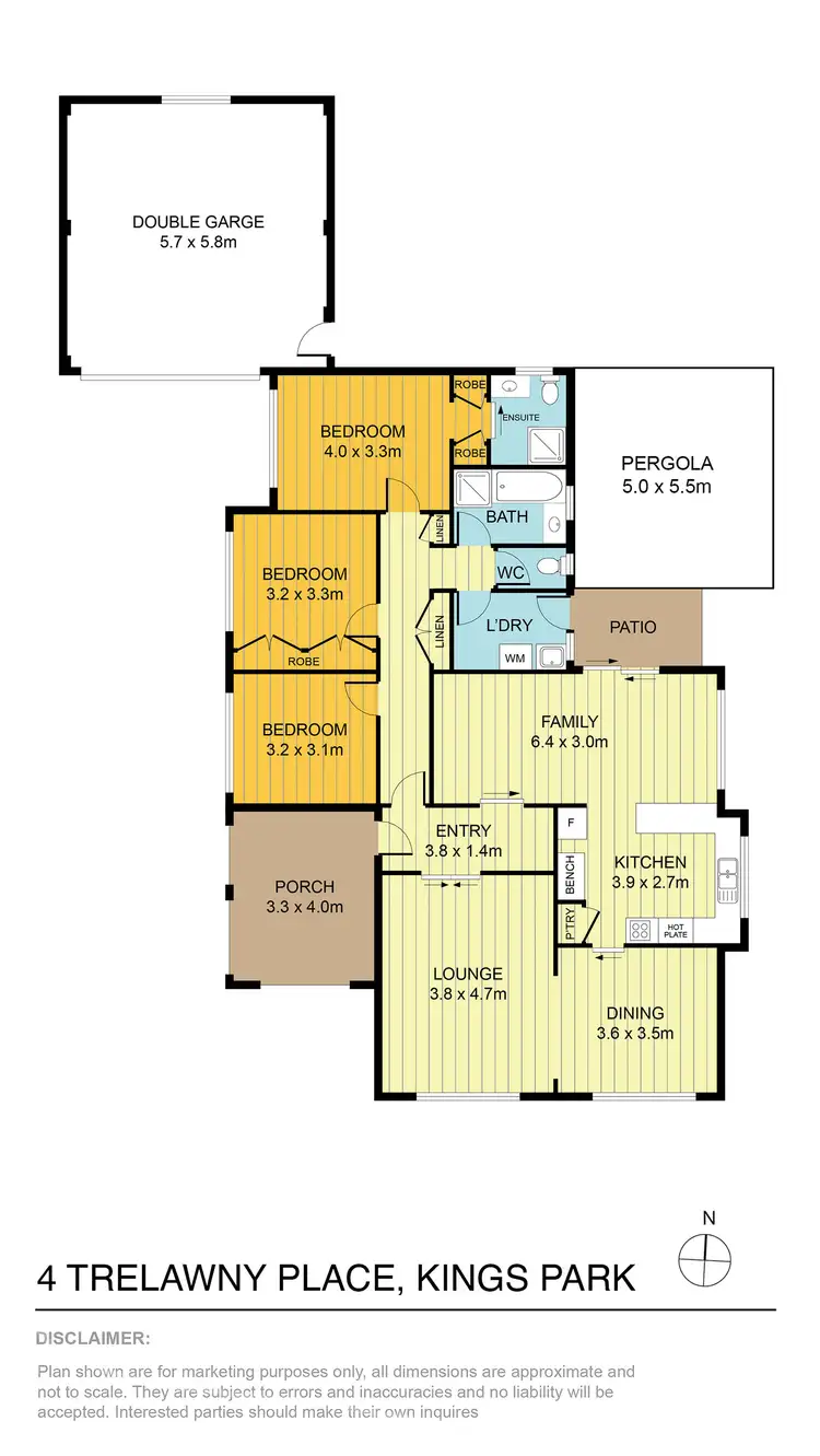 Floorplan of Homely house listing, 4 Trelawny Place, Kings Park VIC 3021