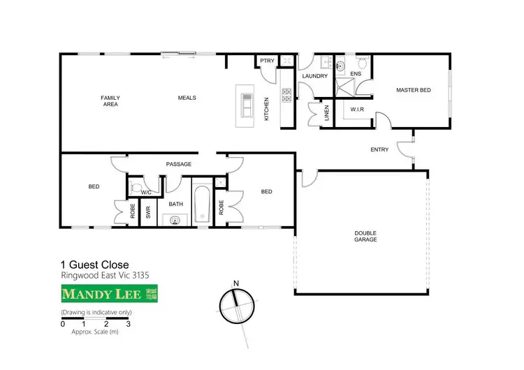 Floorplan of Homely house listing, 1 Guest Close, Ringwood East VIC 3135