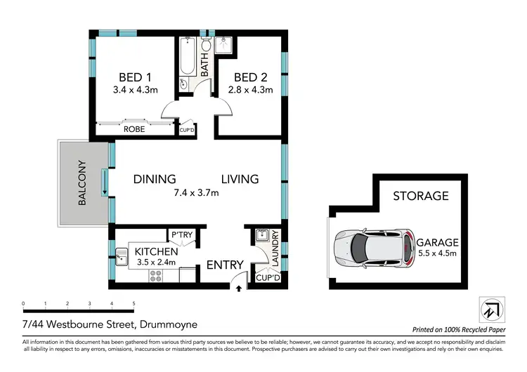 Floorplan of Homely apartment listing, 7/44 Westbourne Street, Drummoyne NSW 2047