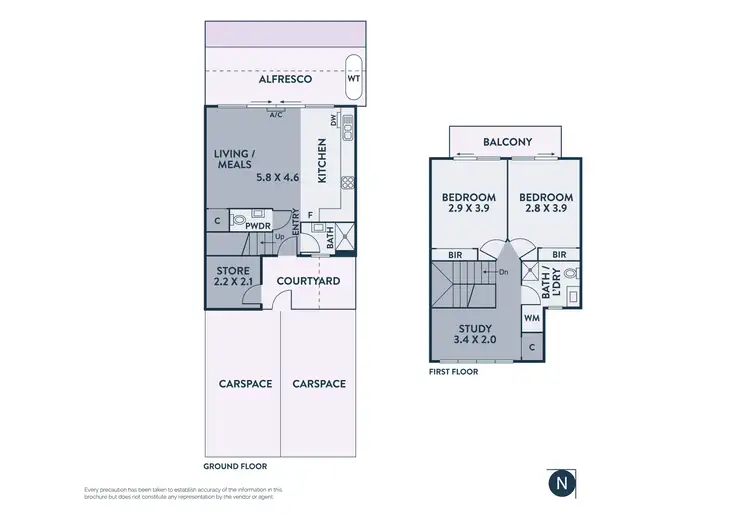 Floorplan of Homely townhouse listing, 41 Waxflower Crescent, Bundoora VIC 3083