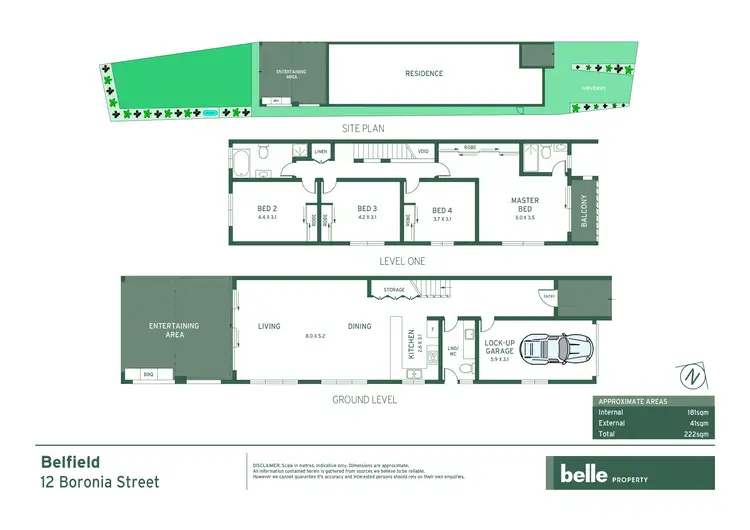 Floorplan of Homely semi-detached listing, 12 Boronia Street, Belfield NSW 2191