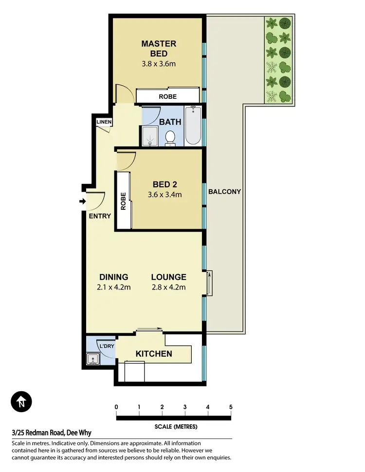 Floorplan of Homely apartment listing, 3/25 Redman Road, Dee Why NSW 2099