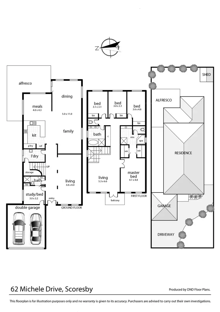 Floorplan of Homely house listing, 62 Michele Drive, Scoresby VIC 3179