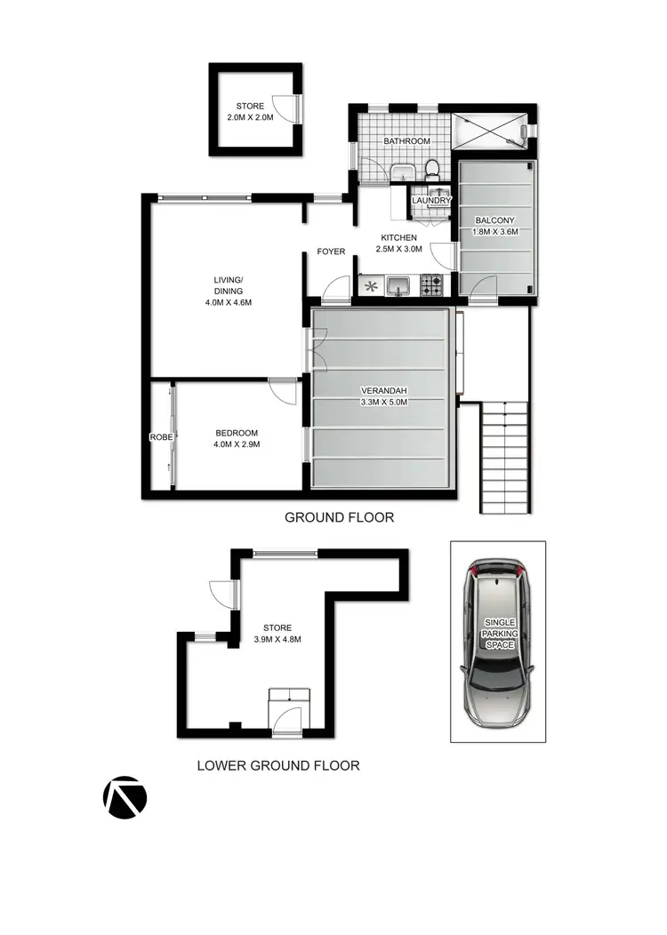 Floorplan of Homely apartment listing, 1/6 Darwin Avenue, Little Bay NSW 2036