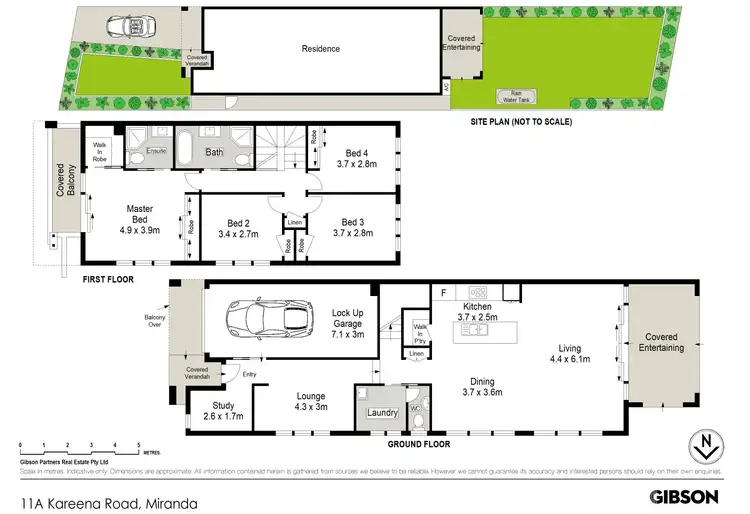 Floorplan of Homely semi-detached listing, 11A Kareena Road, Miranda NSW 2228