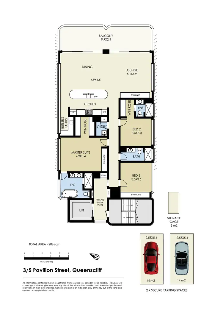 Floorplan of Homely apartment listing, 3/5 Pavilion Street, Queenscliff NSW 2096