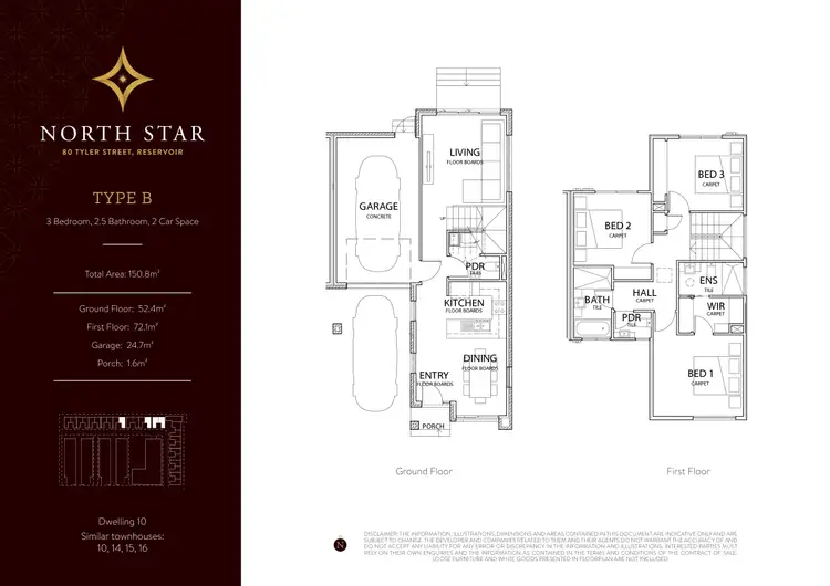 Floorplan of Homely townhouse listing, 10/10 Crevelli Street, Reservoir VIC 3073