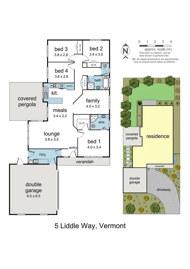 Floorplan of Homely house listing, 5 Liddle Way, Vermont VIC 3133