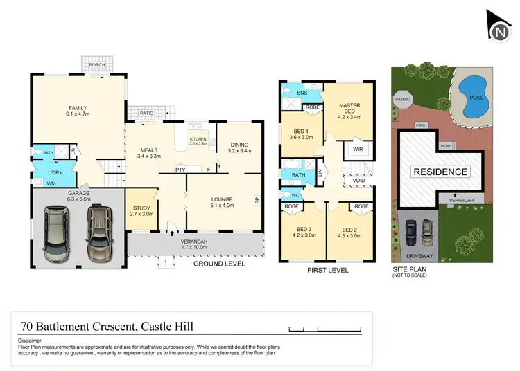 Floorplan of Homely house listing, 70 Battlement Crescent, Castle Hill NSW 2154