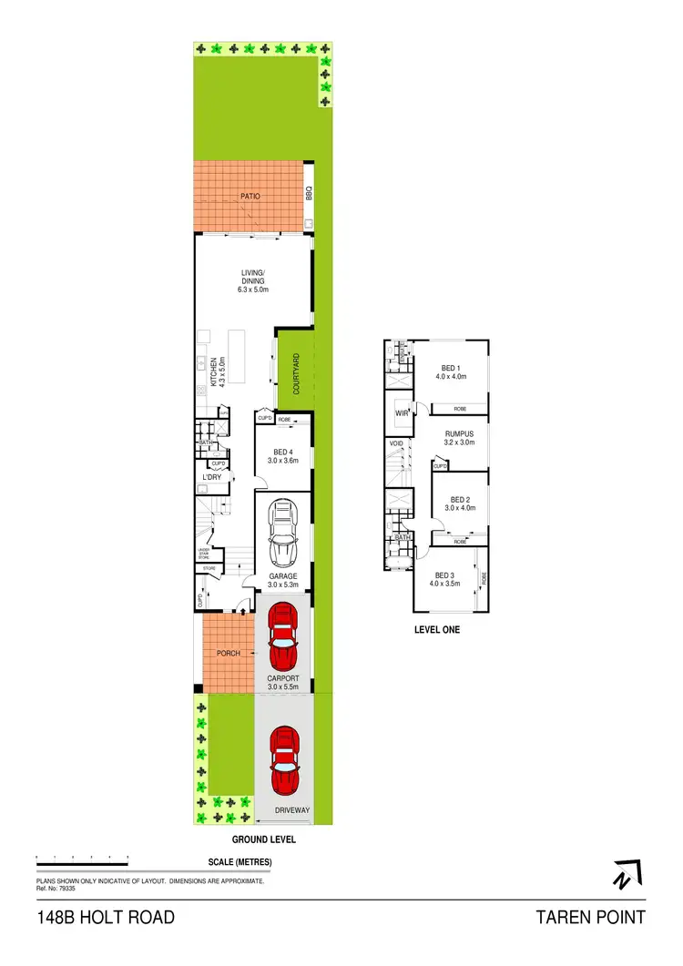 Floorplan of Homely semi-detached listing, 148B Holt Road, Taren Point NSW 2229