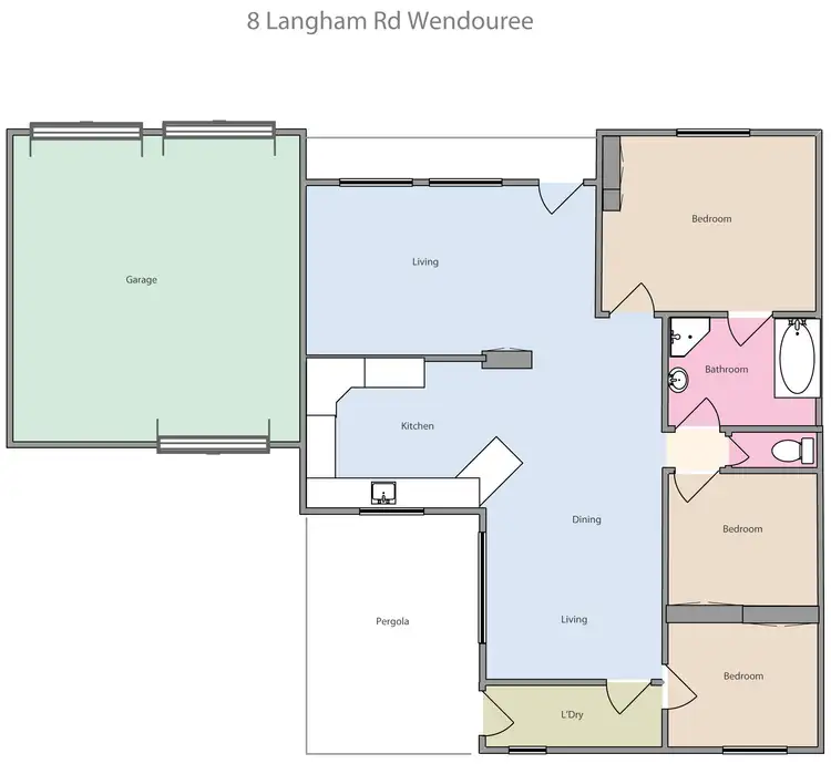 Floorplan of Homely house listing, 8 Langham Road, Wendouree VIC 3355
