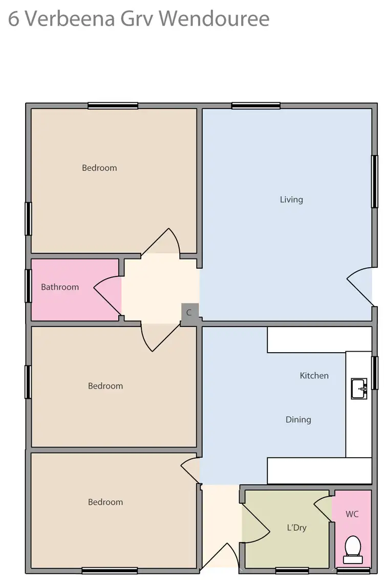 Floorplan of Homely house listing, 6 Verbena Grove, Wendouree VIC 3355