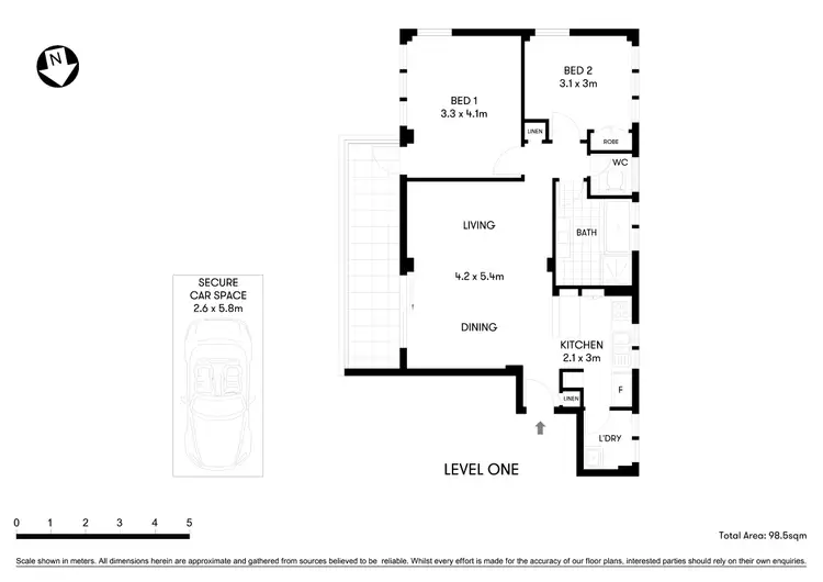 Floorplan of Homely apartment listing, 1/243 Ernest Street, Cammeray NSW 2062