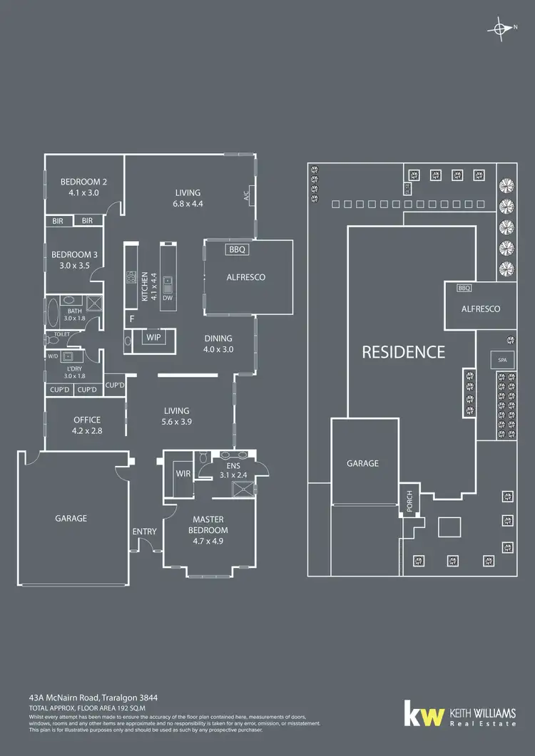 Floorplan of Homely house listing, 43A McNairn Road, Traralgon VIC 3844