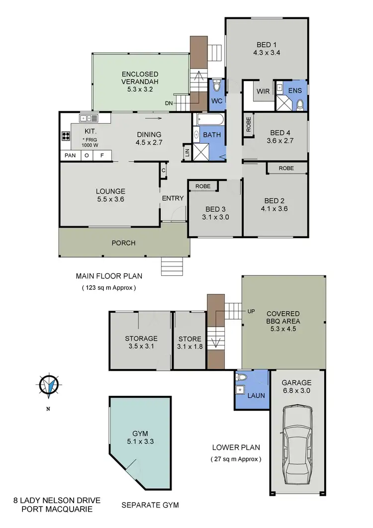 Floorplan of Homely house listing, 8 Lady Nelson Drive, Port Macquarie NSW 2444