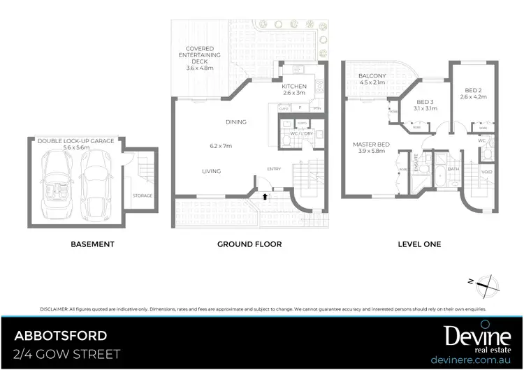 Floorplan of Homely townhouse listing, 2/4 Gow Street, Abbotsford NSW 2046