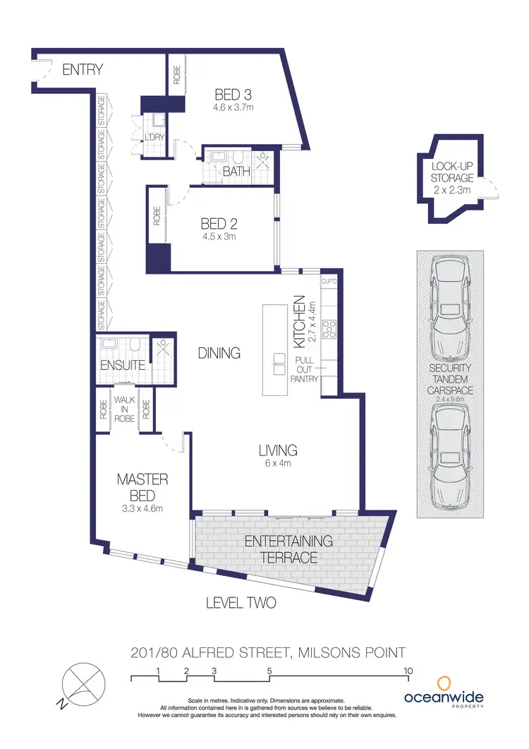 Floorplan of Homely apartment listing, 201/80 Alfred Street, Milsons Point NSW 2061