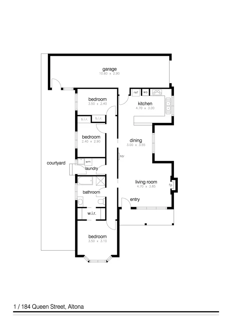 Floorplan of Homely unit listing, 1/184 Queen Street, Altona VIC 3018