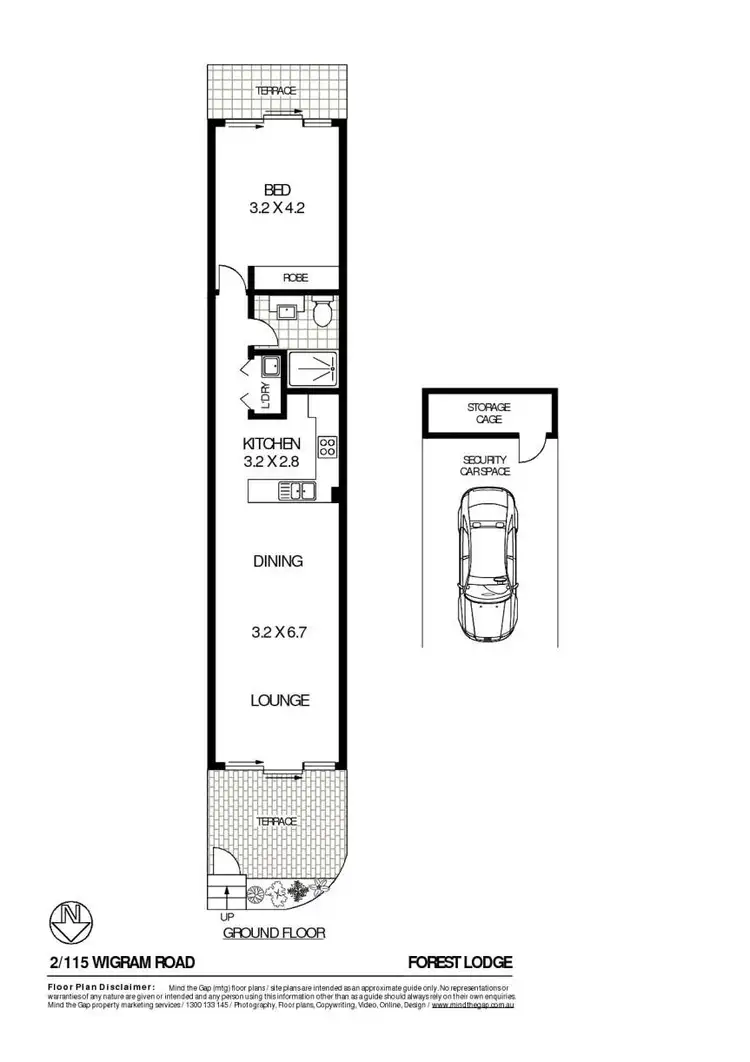 Floorplan of Homely unit listing, 2/115 Wigram Road, Forest Lodge NSW 2037