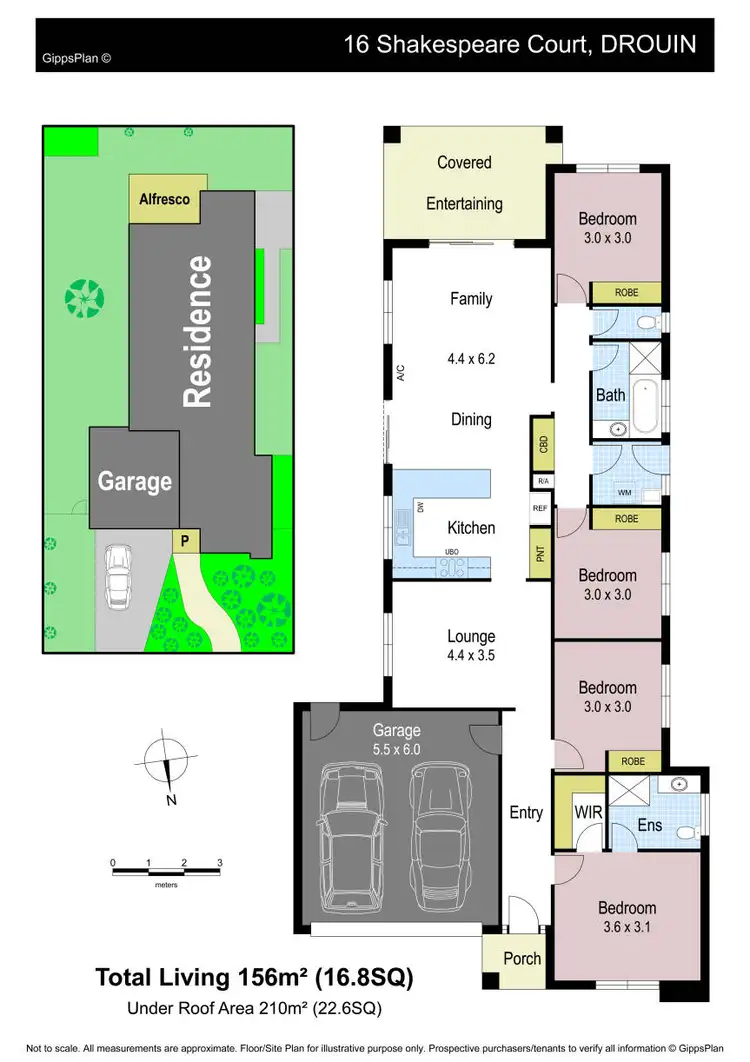 Floorplan of Homely house listing, 16 Shakespeare Court, Drouin VIC 3818
