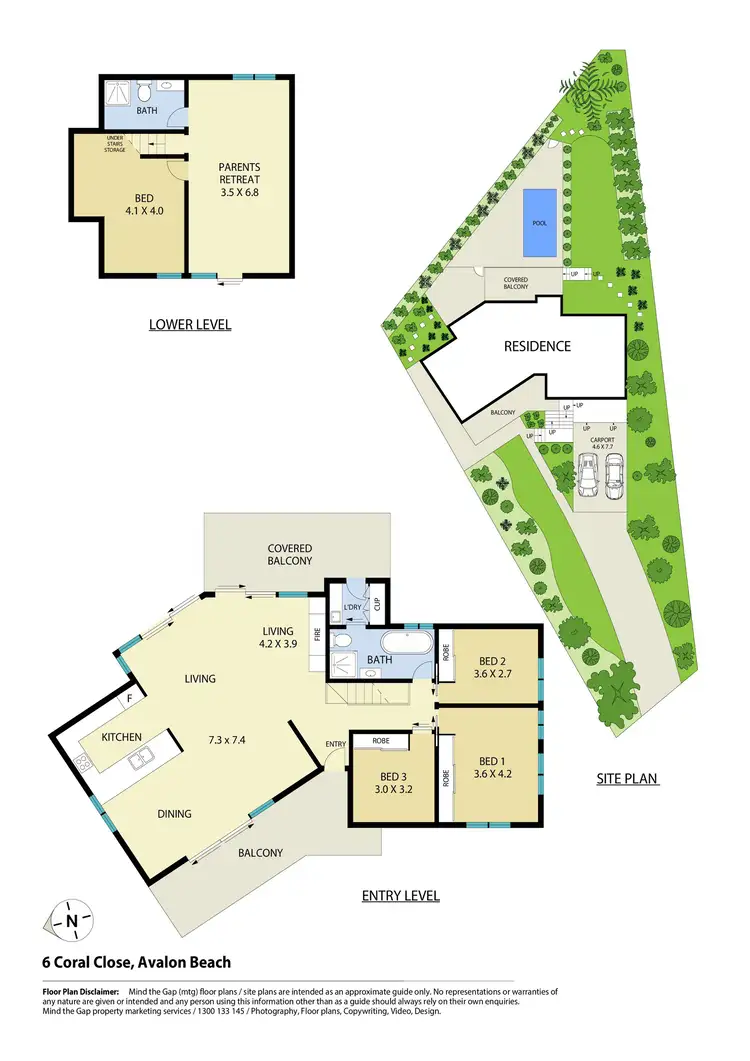 Floorplan of Homely house listing, 6 Coral Close, Avalon Beach NSW 2107