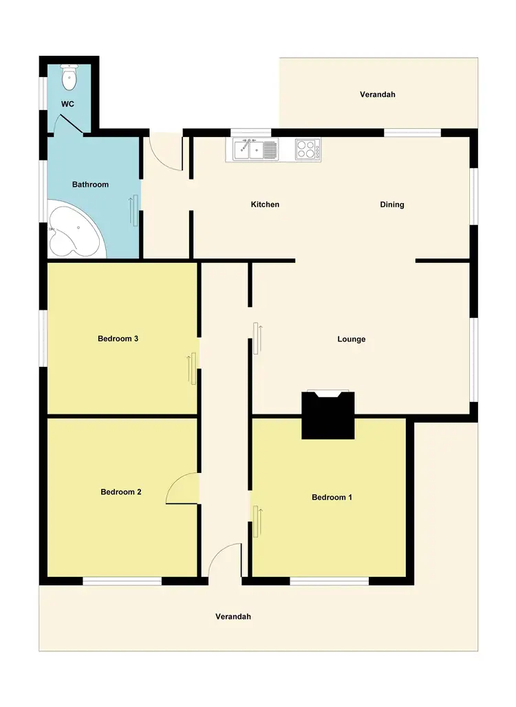 Floorplan of Homely house listing, 3 Carrick Street, Maryborough VIC 3465