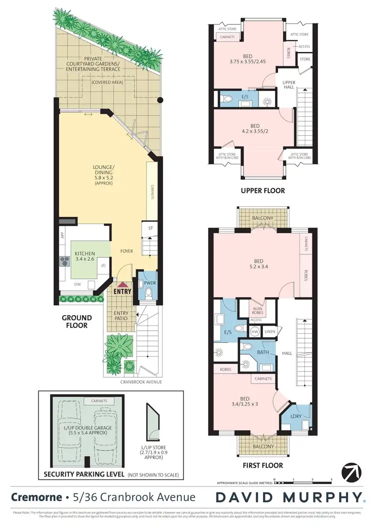 Floorplan of Homely townhouse listing, 5/36 Cranbrook Avenue, Cremorne NSW 2090