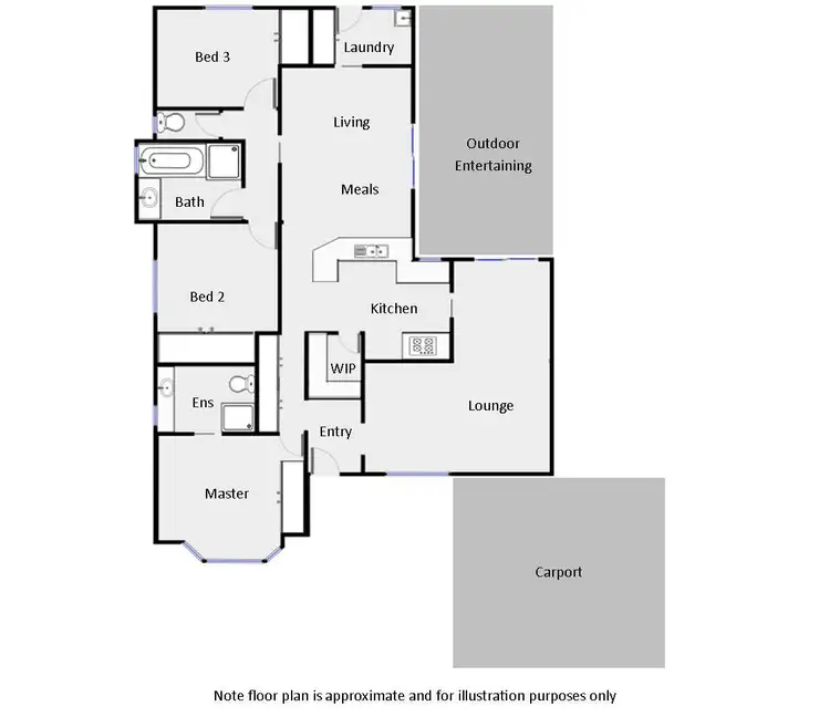 Floorplan of Homely house listing, 968 Fifteenth Street, Mildura VIC 3500