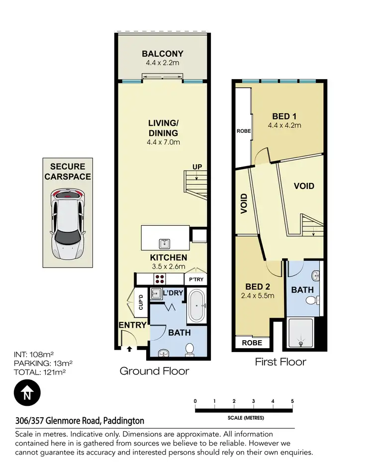 Floorplan of Homely apartment listing, 306/357 Glenmore Road, Paddington NSW 2021