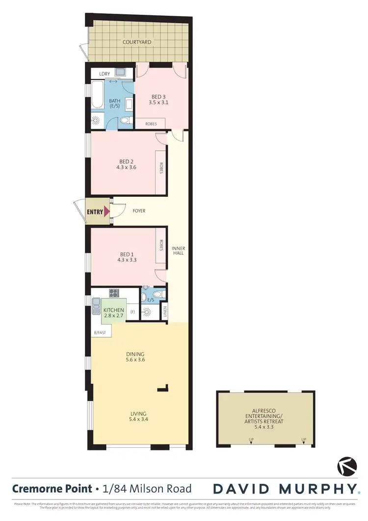 Floorplan of Homely apartment listing, 1/84 Milson Road, Cremorne Point NSW 2090