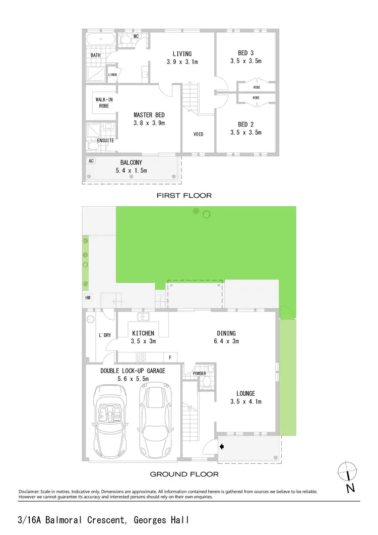Floorplan of Homely townhouse listing, 3/16a Balmoral Crescent, Georges Hall NSW 2198