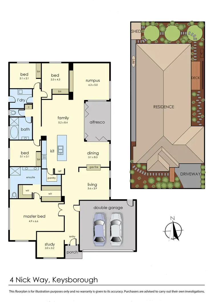 Floorplan of Homely house listing, 4 Nick Way, Keysborough VIC 3173