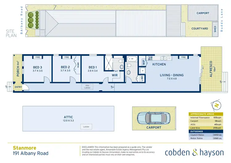 Floorplan of Homely house listing, 191 Albany Road, Stanmore NSW 2048