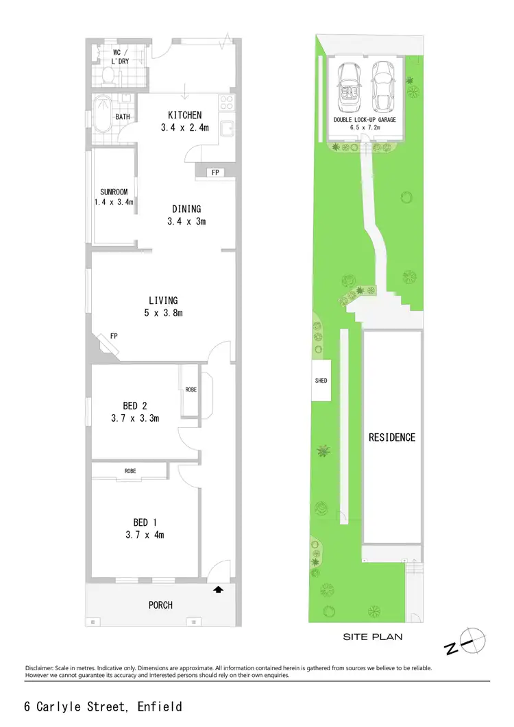 Floorplan of Homely semi-detached listing, 6 Carlyle Street, Enfield NSW 2136