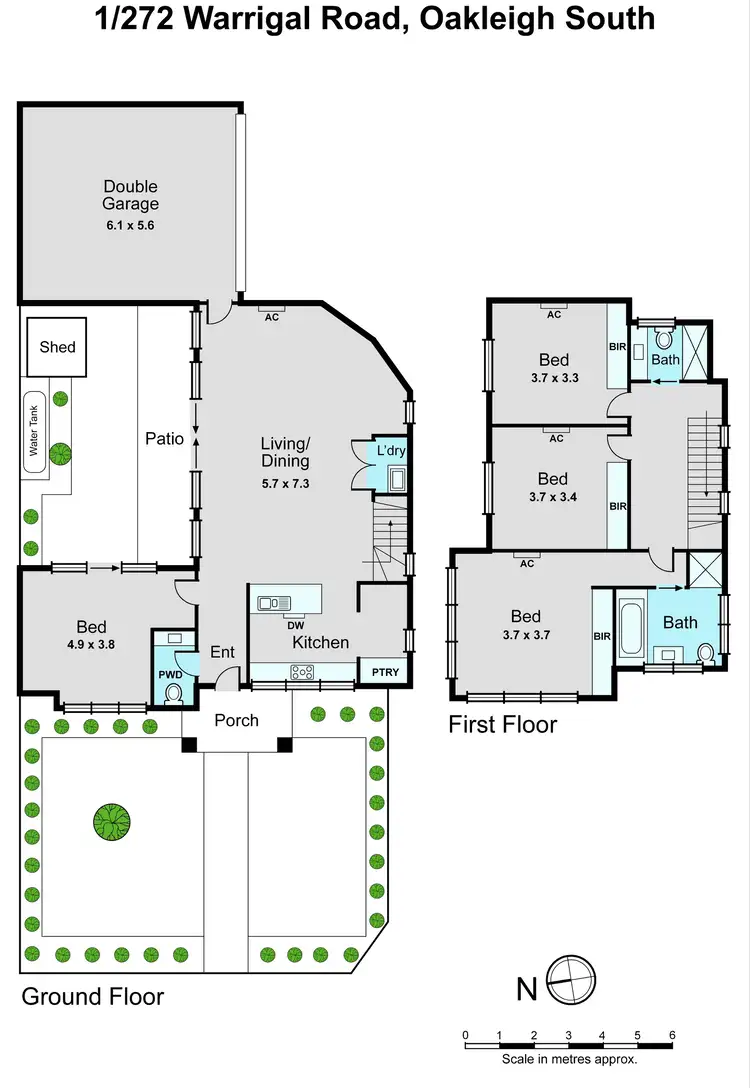 Floorplan of Homely townhouse listing, 1/272 Warrigal Road, Oakleigh South VIC 3167