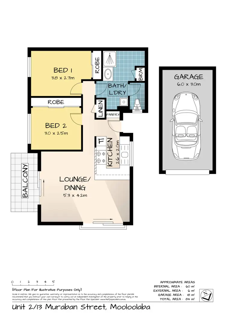 Floorplan of Homely unit listing, 2/13 Muraban Street, Mooloolaba QLD 4557